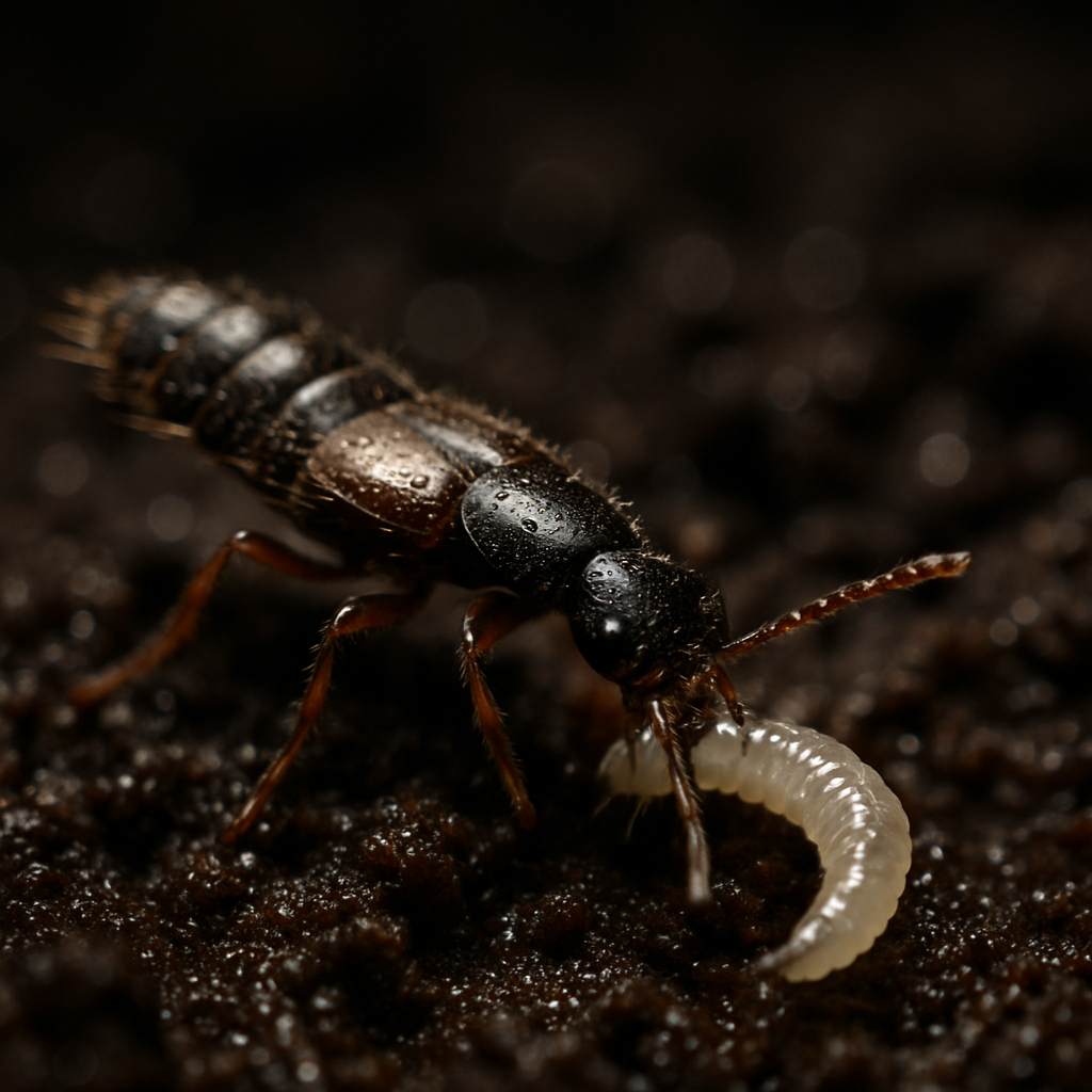 [10798] Kurzflügelkäfer gegen Trauermücken & Thrips – Atheta coriaria