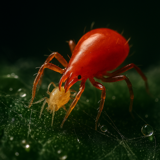 Raubmilbe gegen Spinnmilben – Phytoseiulus persimilis